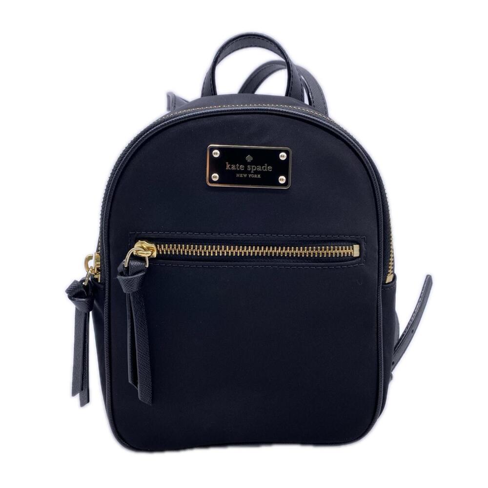 Kate Spade Wilson Road Mini Bradley WKRU5318 Backpack, Black Nylon Leather, W...